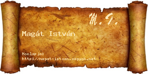 Magát István névjegykártya